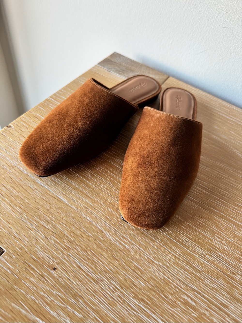 NIB! MADEWELL Women’s Mylie Glove Mule in Glazed Walnut Suede - Mint Condition! - Picture 8 of 14
